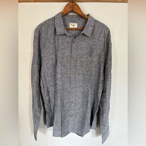 Marine Layer Men’s Heather Gray Casual Button-Down Shirt